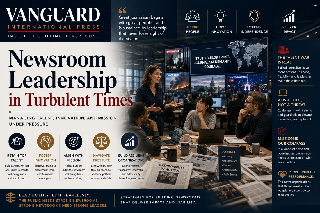 Newsroom Leadership in Turbulent Times: Managing Talent, Innovation, and Mission Under Pressure